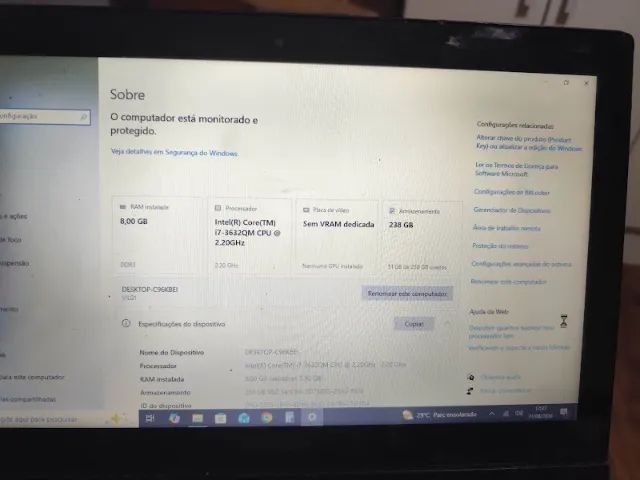 Notebook Lenovo ICore I7 8GB.   Preço vender Hoje - Foto 4