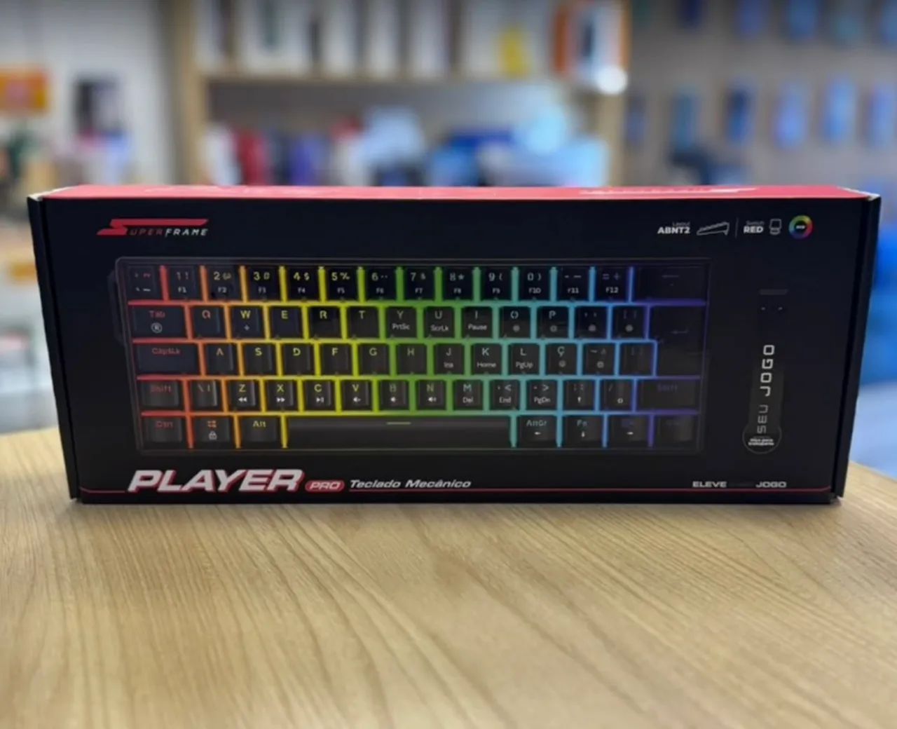 Teclado mecânico 60% suframe | Switch Red | Garantia 