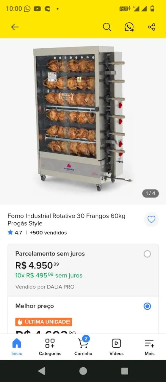 Máquina de frango assado pouco tempo de uso - Foto 5