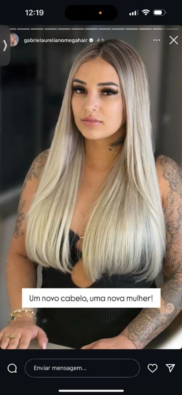 ? Cabelo Humano ? Loiro Mesclado ? - Foto 4