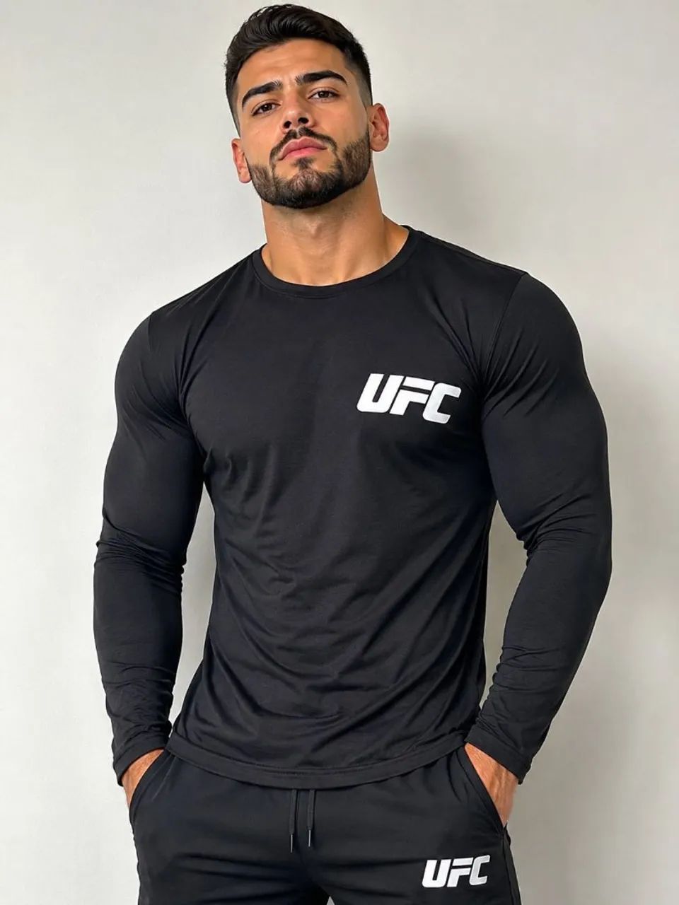 Camisa Manga Longa Punisher Justiceiro  Black Skull UFC - Foto 2