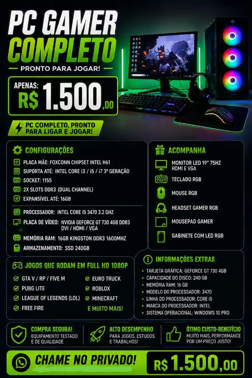 PC Gamer com Nota Fiscal Funcionando Perfeitamente!