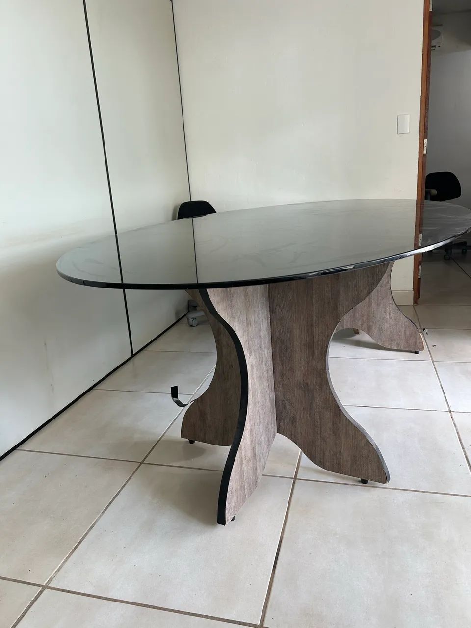 Mesa de Vidro Preta - 270cm X 135cm - Foto 3