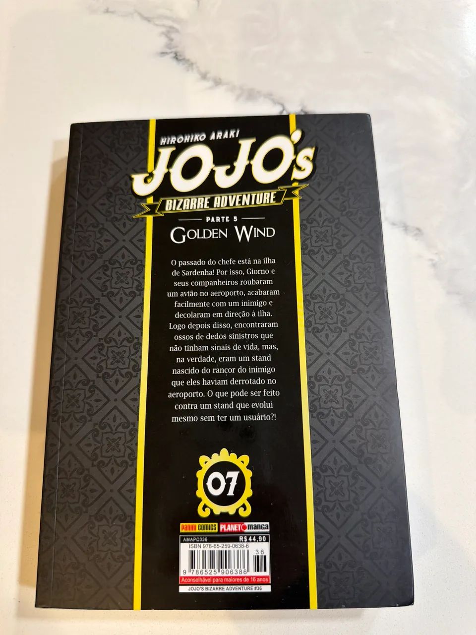 Mangá jojo?s bizarre adventure parte 5 Golden wind volume 07