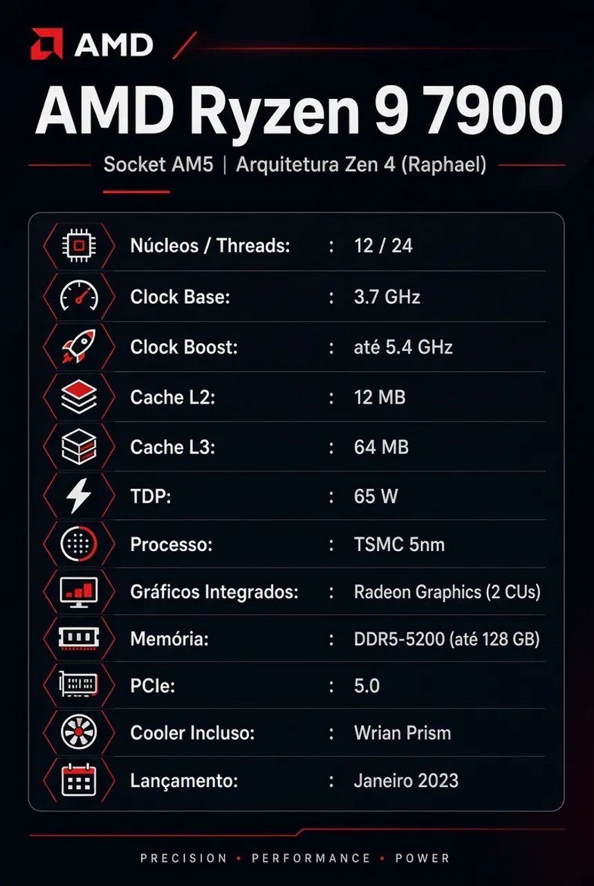 AMD Ryzen 9 7900 - Foto 2