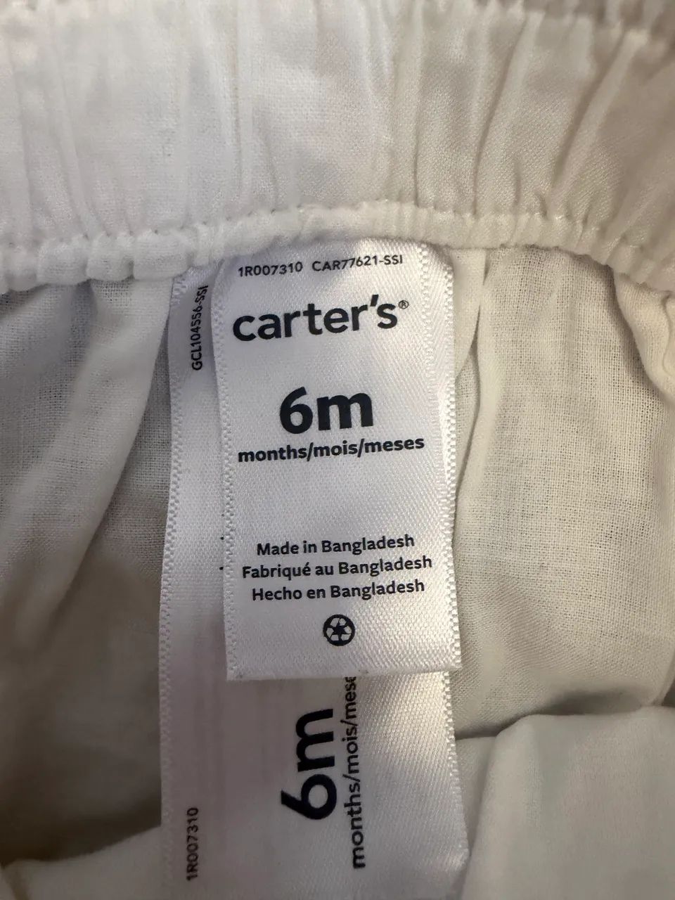 Conjunto Carter?s Branco para Bebê - Tamanho 6 Meses  - Foto 3