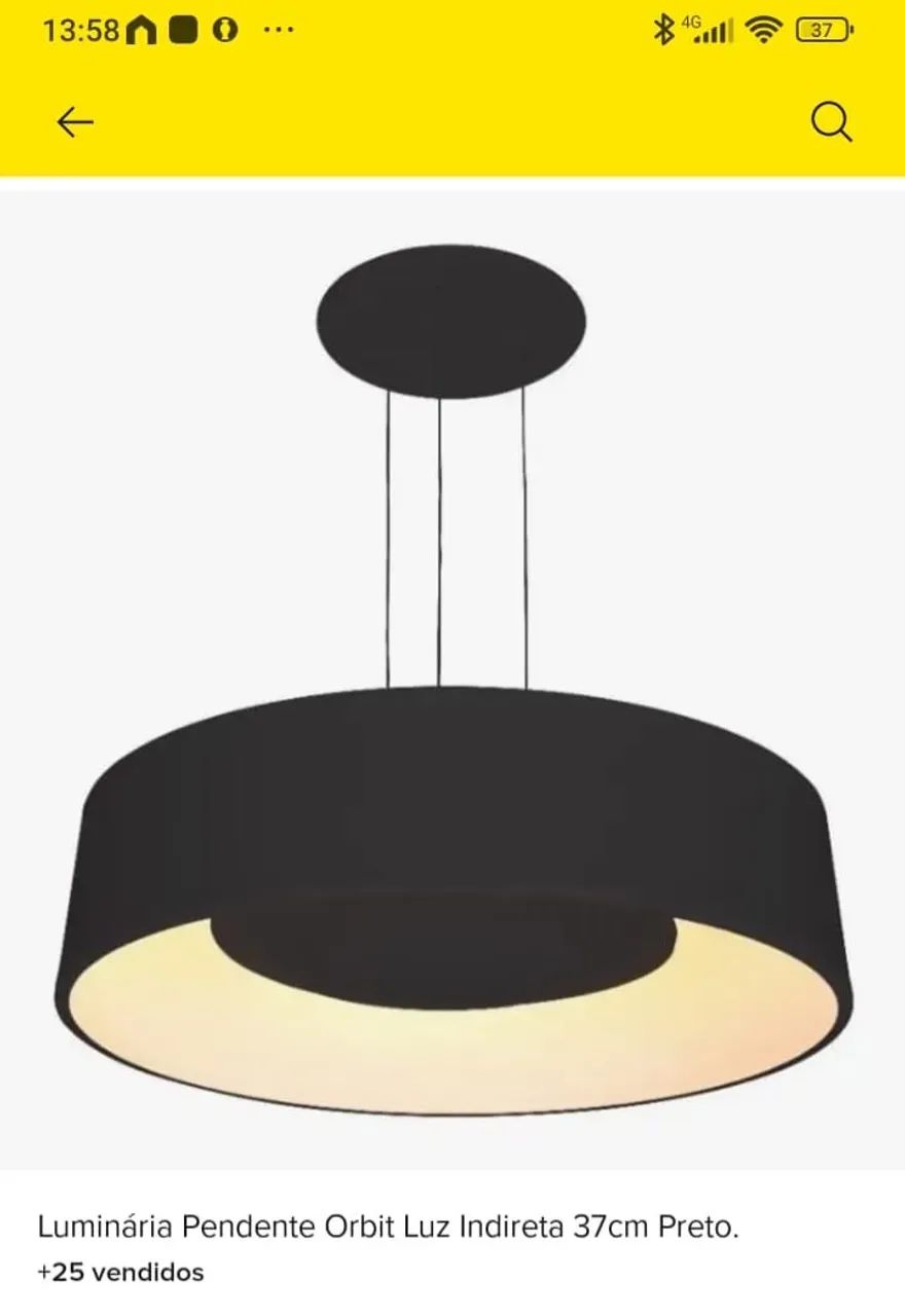 Luminária de sala/quarto/cozinha nova 