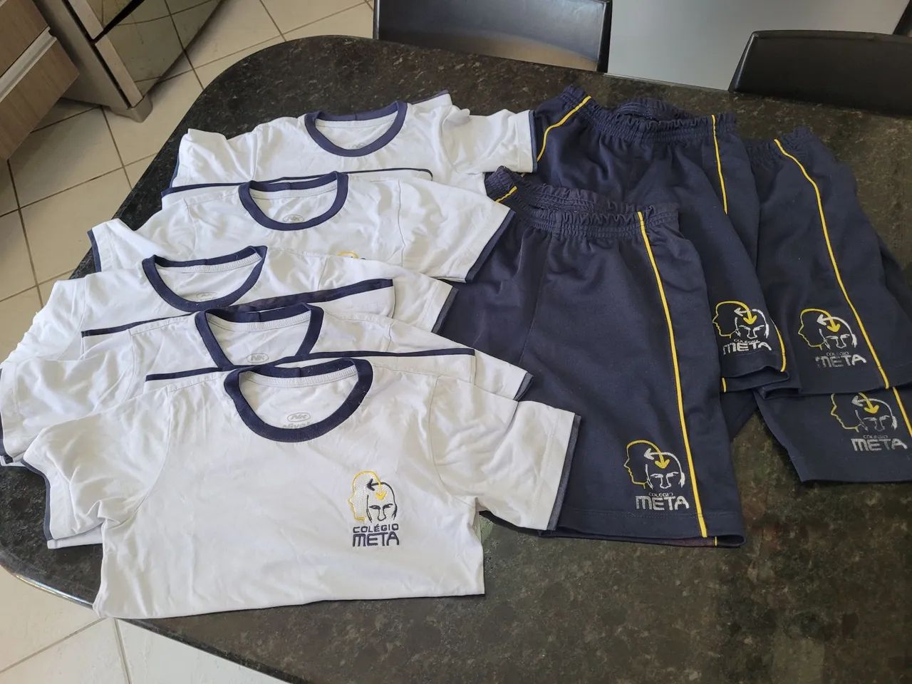 Kit c 2 conj de uniforme Meta Kids 10 anos c: 2camisas +2shorts +MOLETON - Foto 2