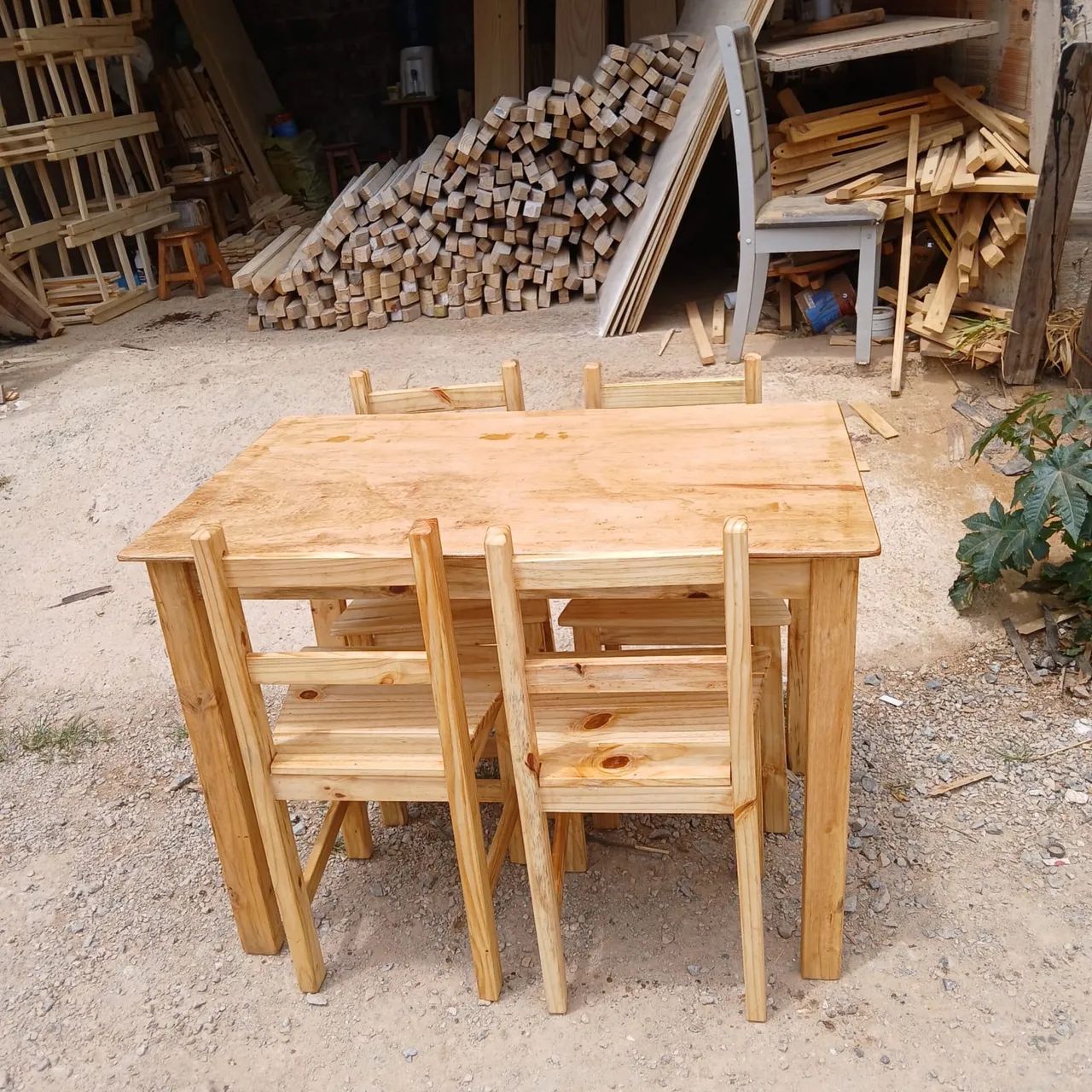Jogo de mesa com cadeira  - Foto 2