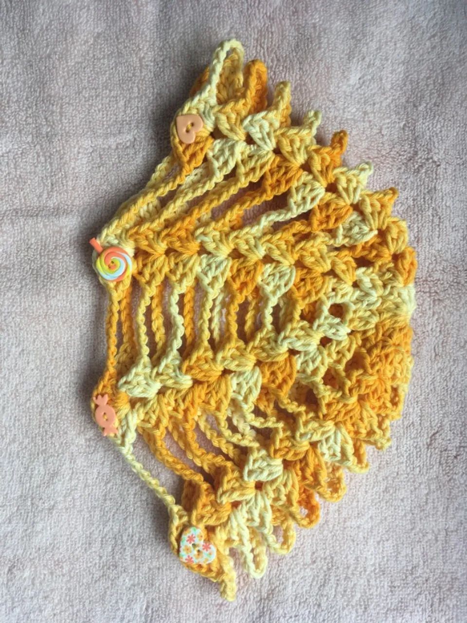 Headpiece / Touca de Crochê Laranja Mesclado Divertida - Foto 3