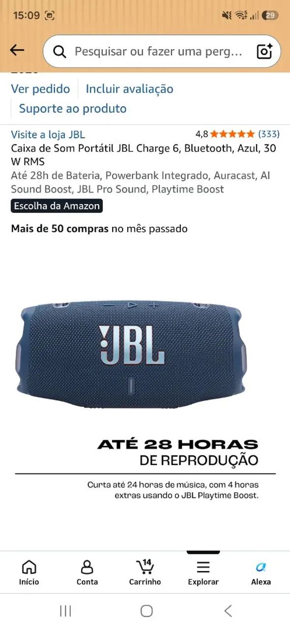 Caixa de som JBL Charge 6 - Foto 3