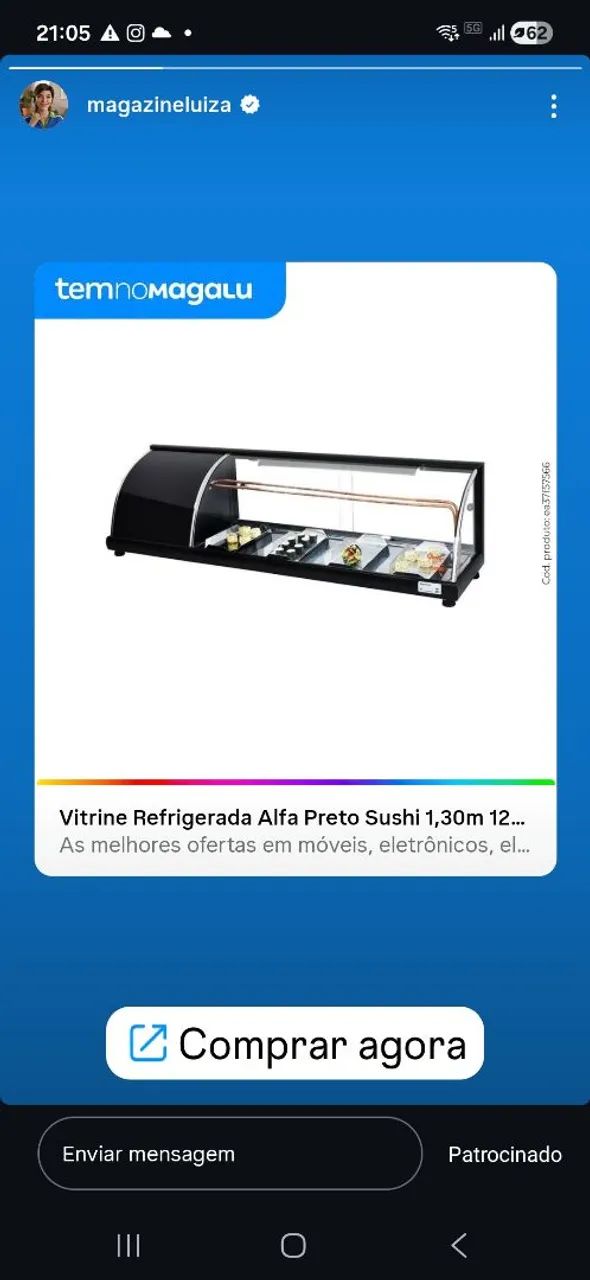 Vendo estufa refrigerado gelopar 120x45cm - Foto 3