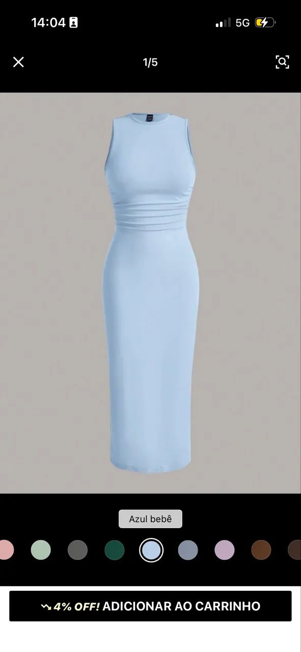 Vestido azul shein