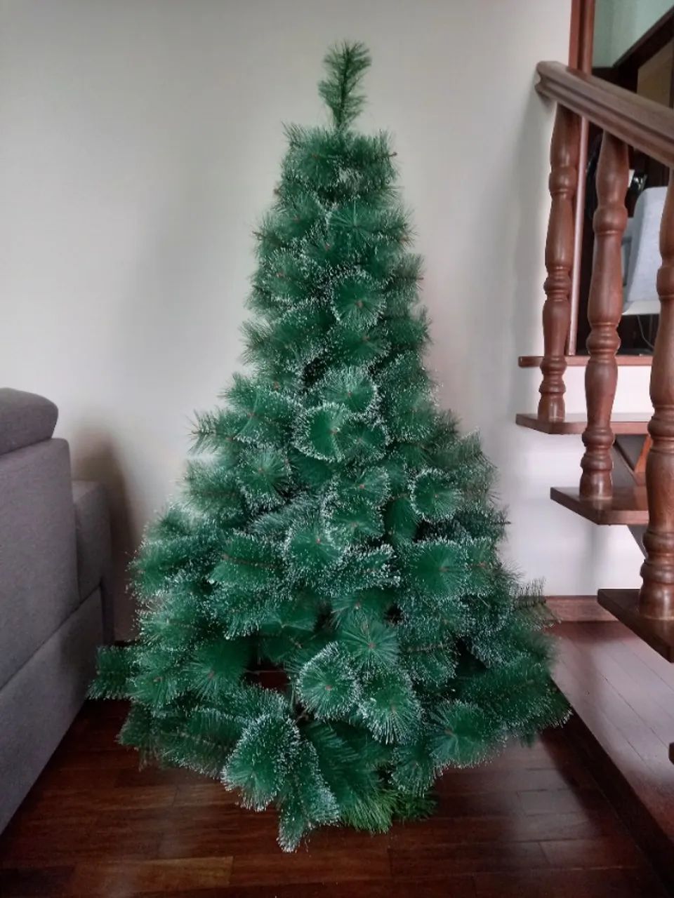 Árvore de natal com neve