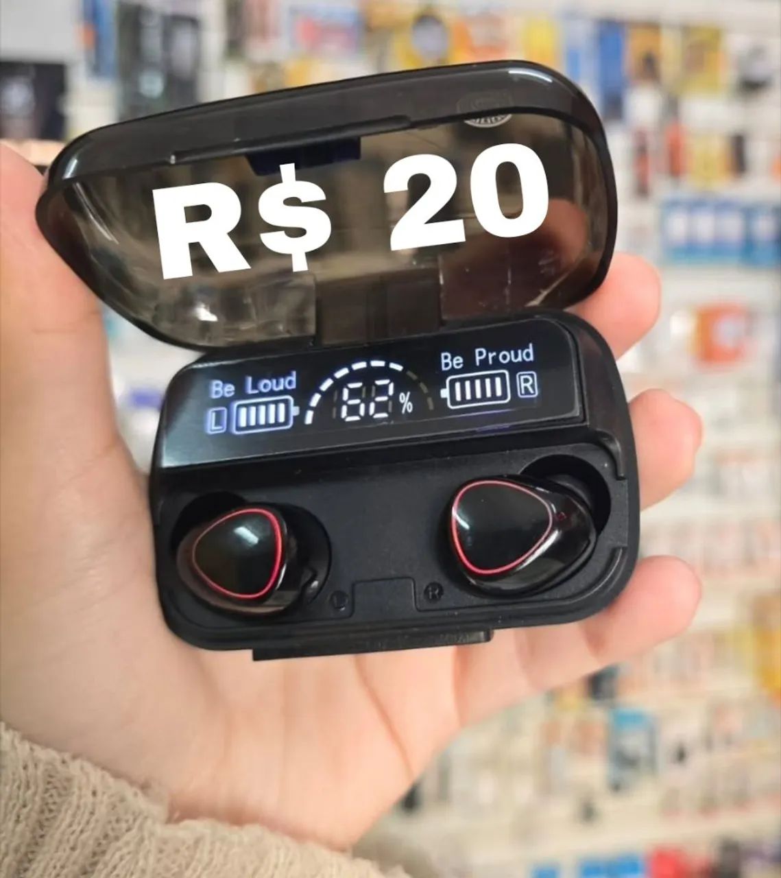 Fone bluetooth M10 TWS R$ 20