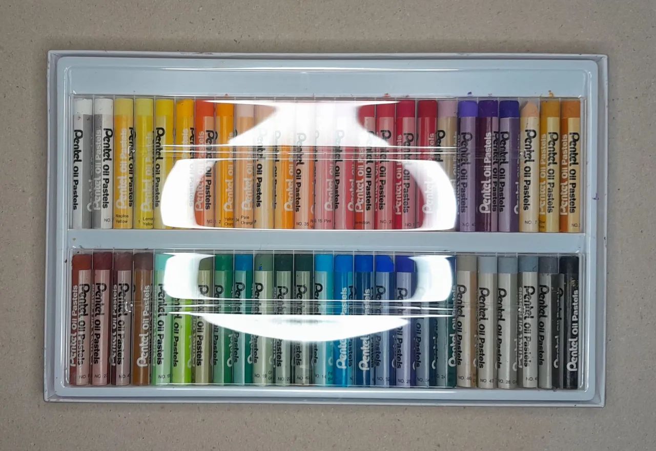 Giz pastel oleoso pentel 50 cores - Foto 2