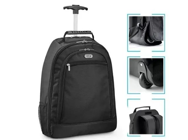 Mochila Trolley Com Rodinhas Para Notebook Topget Tgm2 Preto - Foto 3