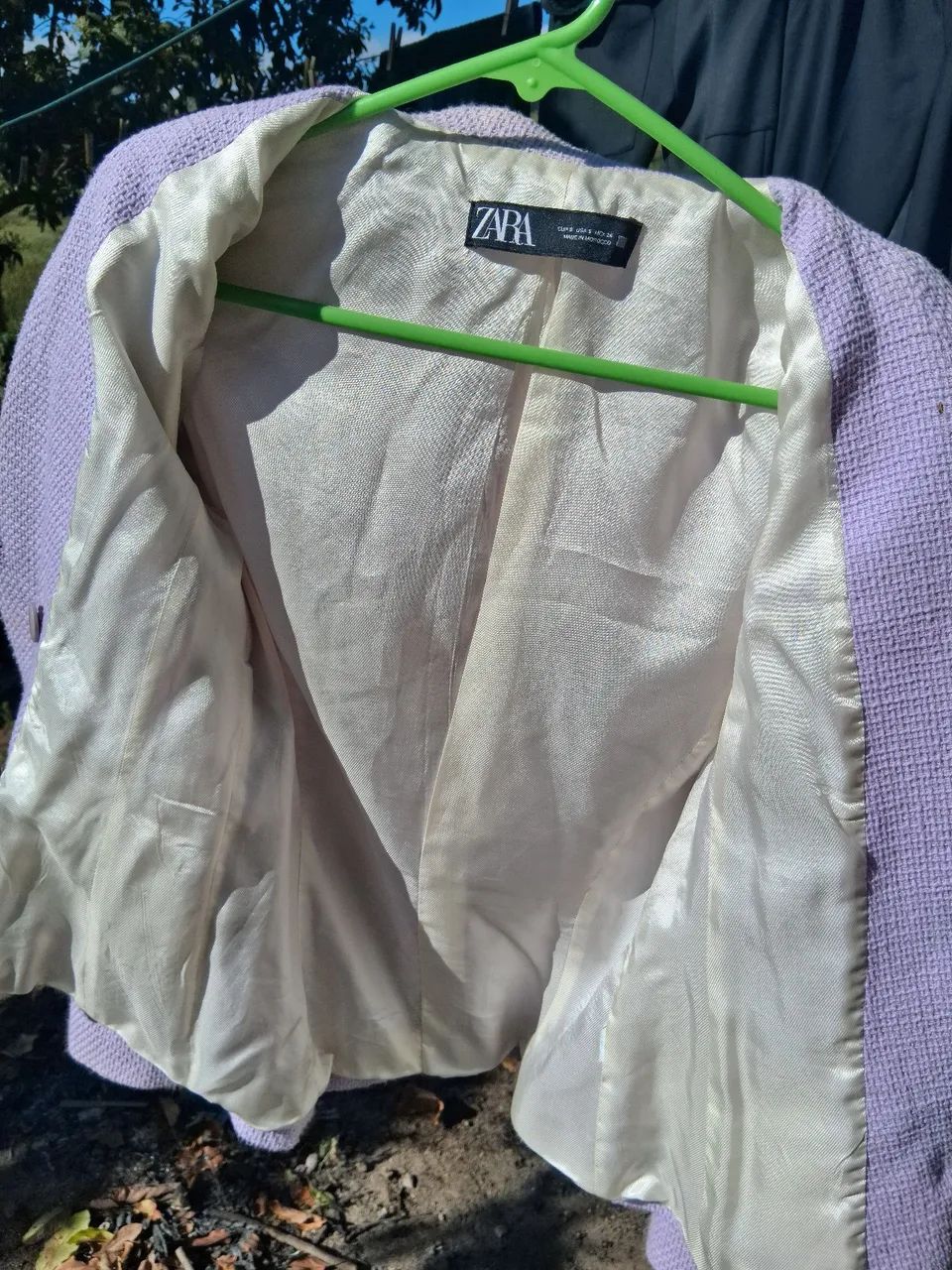 blazer feminino zara lilás p - Foto 4