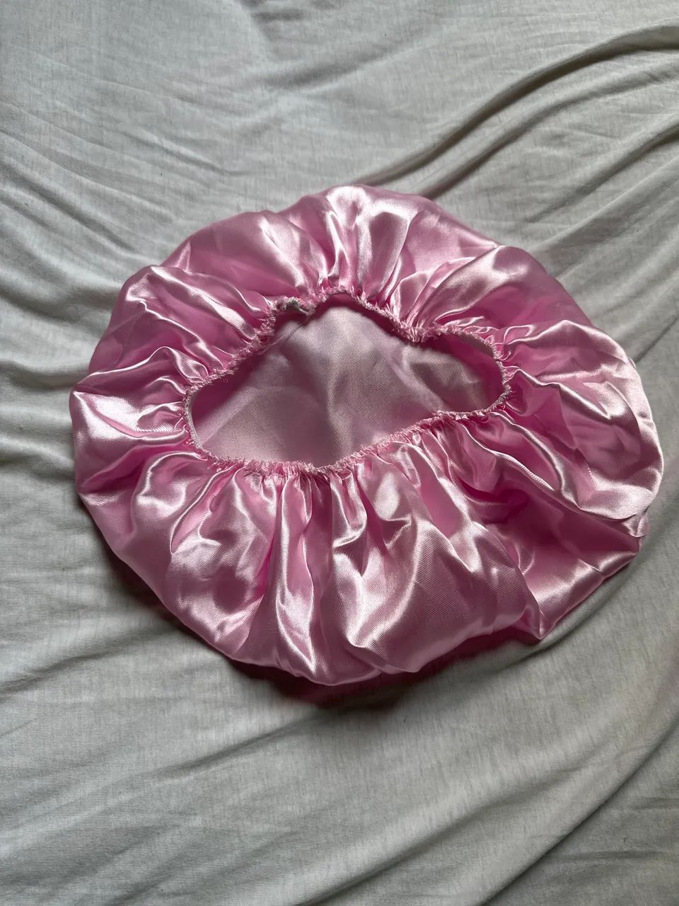 Toca antifrizz rosa de cetim  - Foto 2
