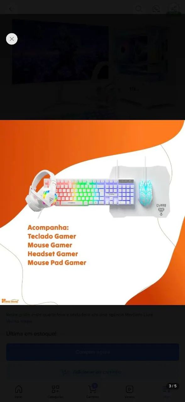 Computador gamer branco Intel core i7 16gb SSD 480gb wi-fi  - Foto 4