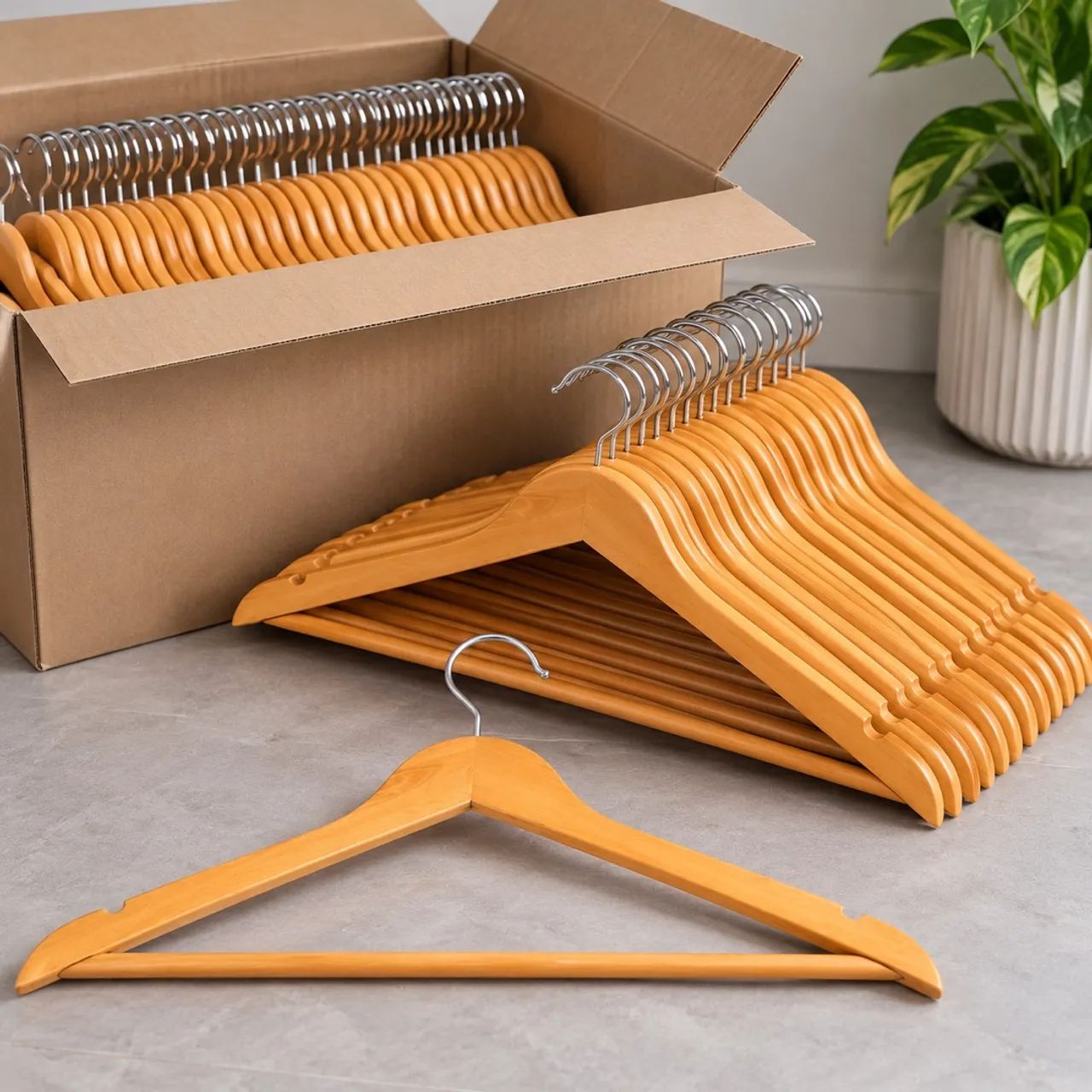 Cabides de Madeira para Loja e Closet R$ 5