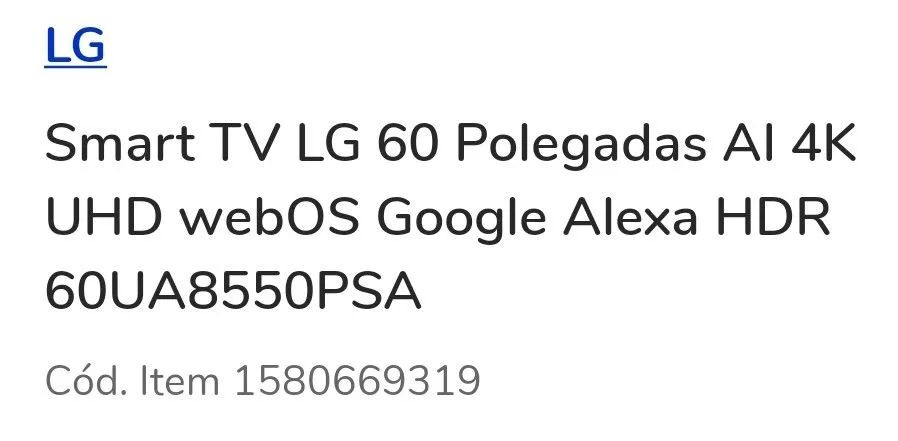 Tv LG 60 polegadas com alexa - Foto 5