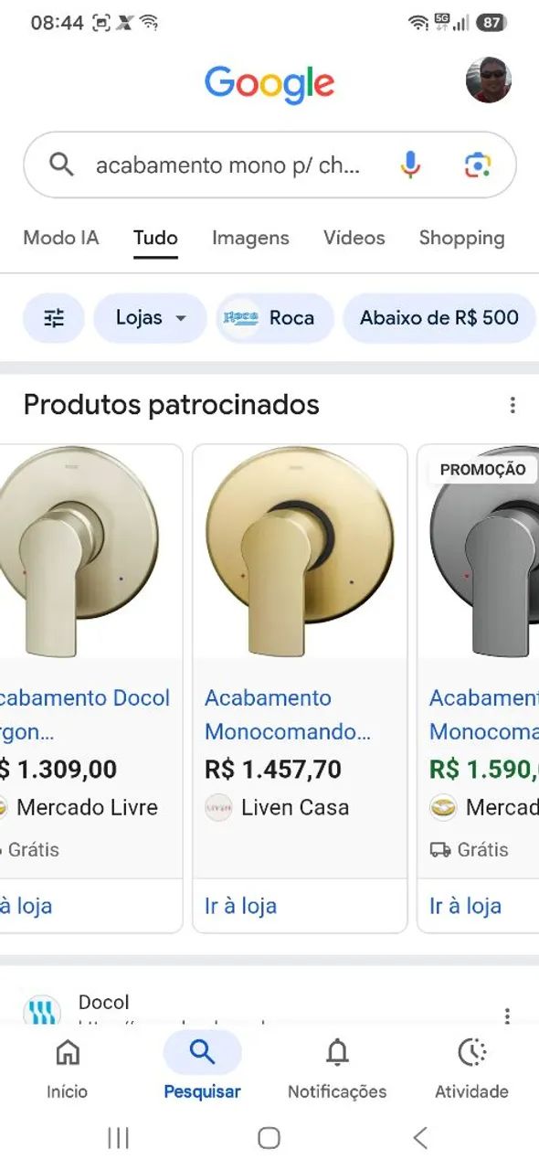 Acabamento mono p/ chuveiro e Ducha ( ARGON ) - Foto 4