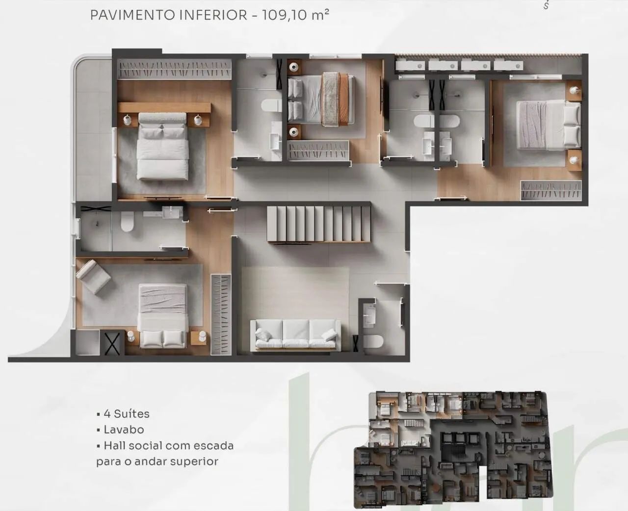 Cobertura duplex com 4 suítes e 218 m² no NF Harmonic, Itajaí - Foto 2