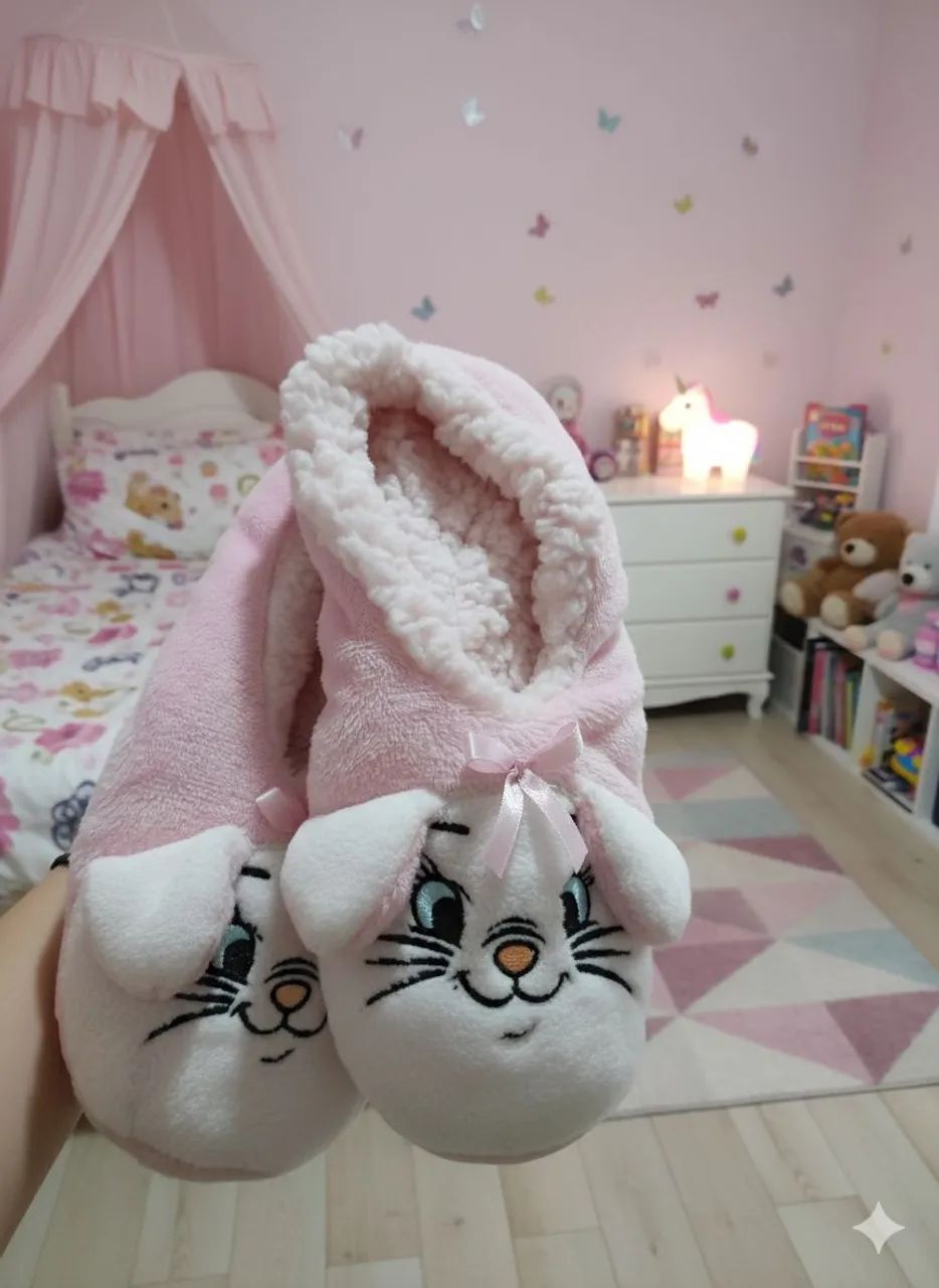 Pantufa gatinha Marie tamanho 38-40