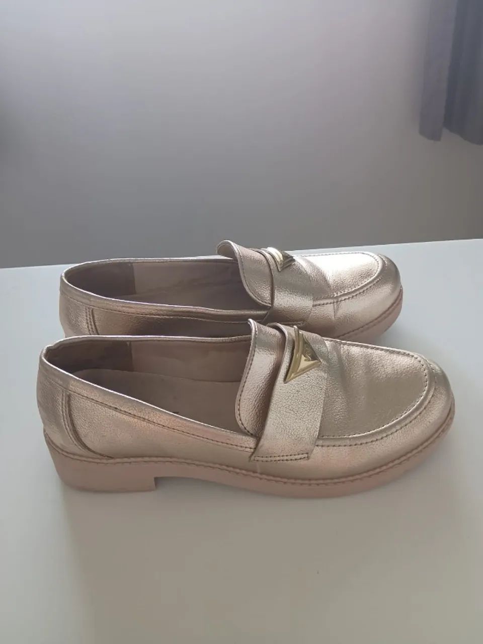 Mocassim Via Marte Dourado
