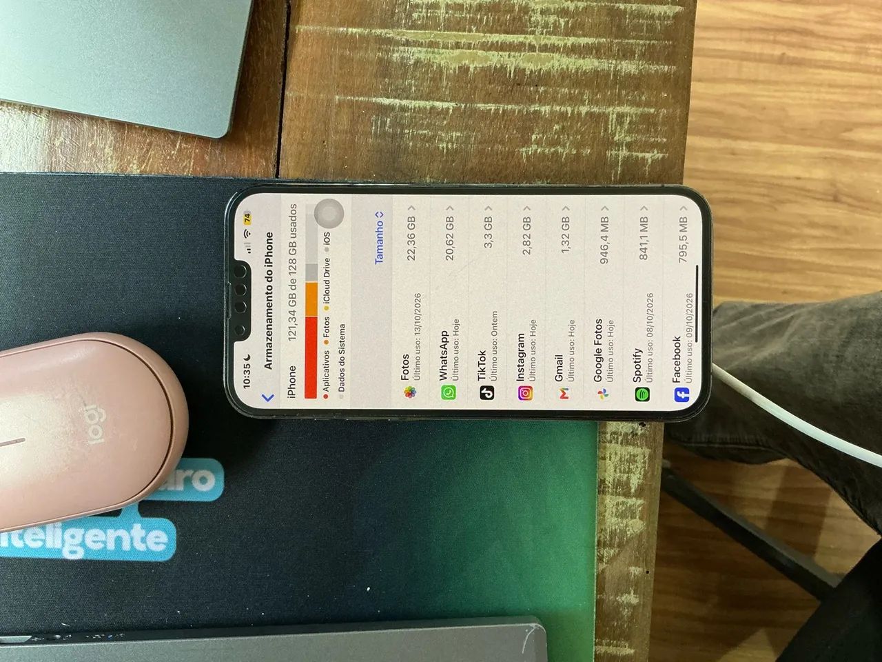 iphone 13 pro max grafite usado 128gb - Foto 2