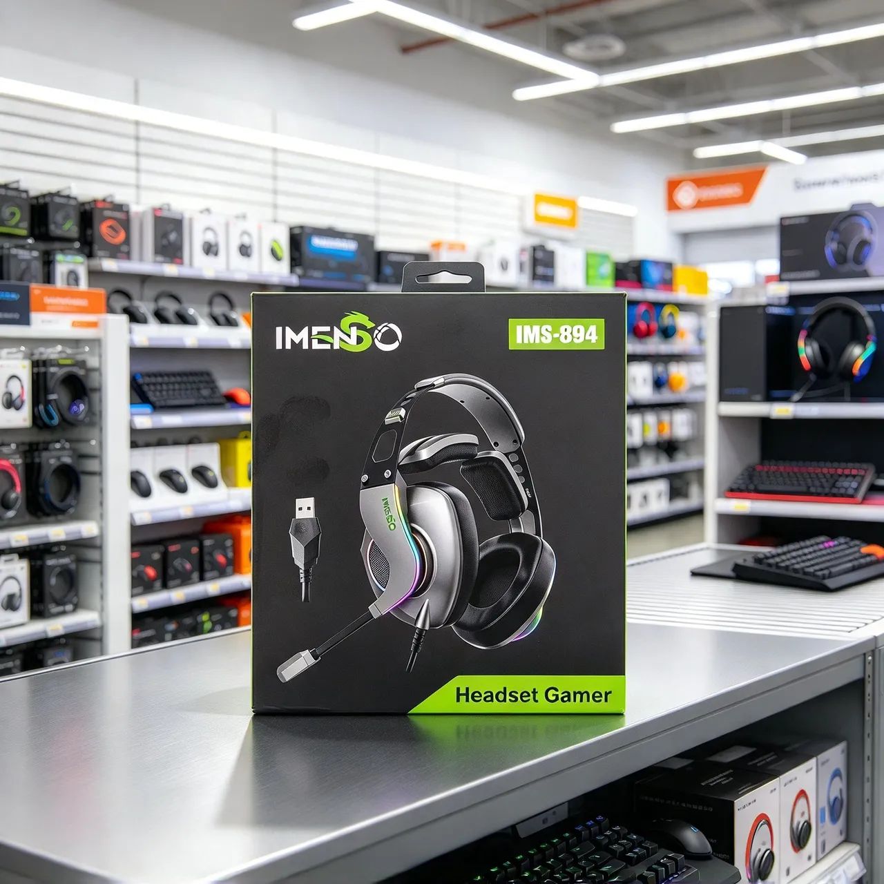 Headset Gamer plug P2 + USB com RGB - Foto 2