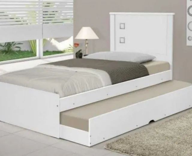 Bicama Cama + Auxiliar Barcelona Branco Tebarrot 
