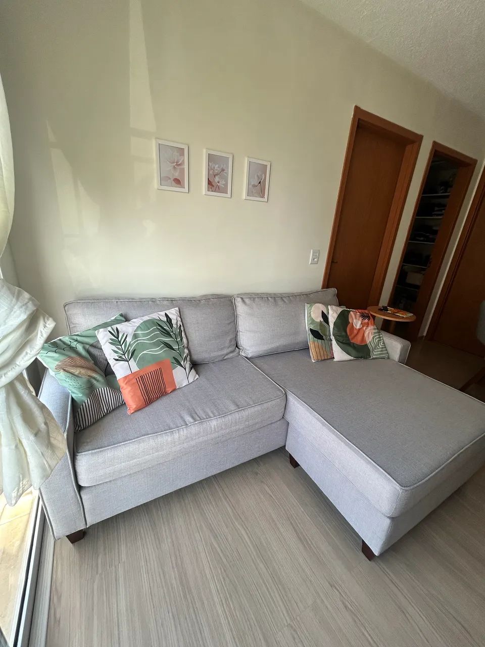 Sofá de Linho com Chaise
