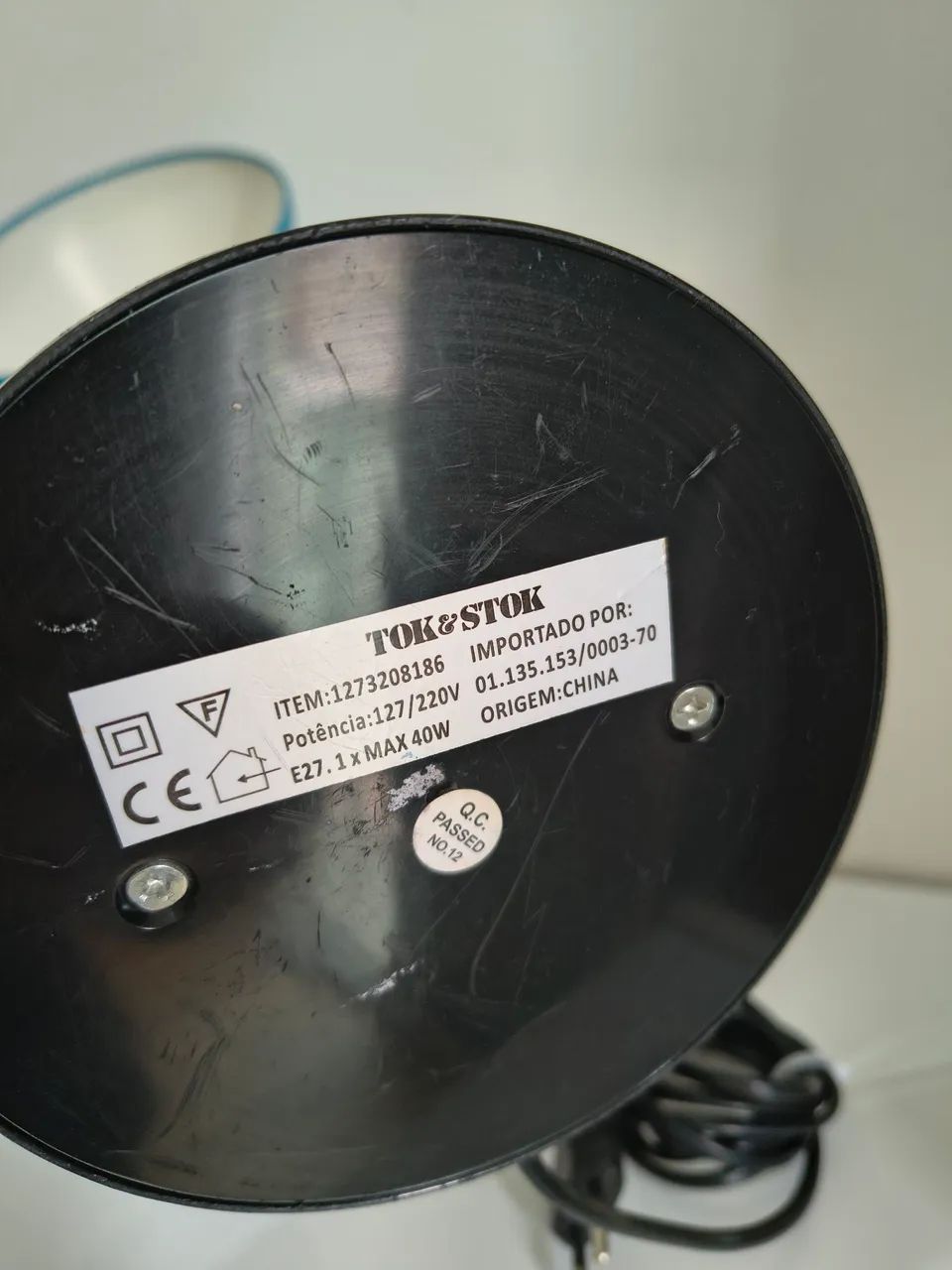 Luminária Tok Stok azul  - Foto 4