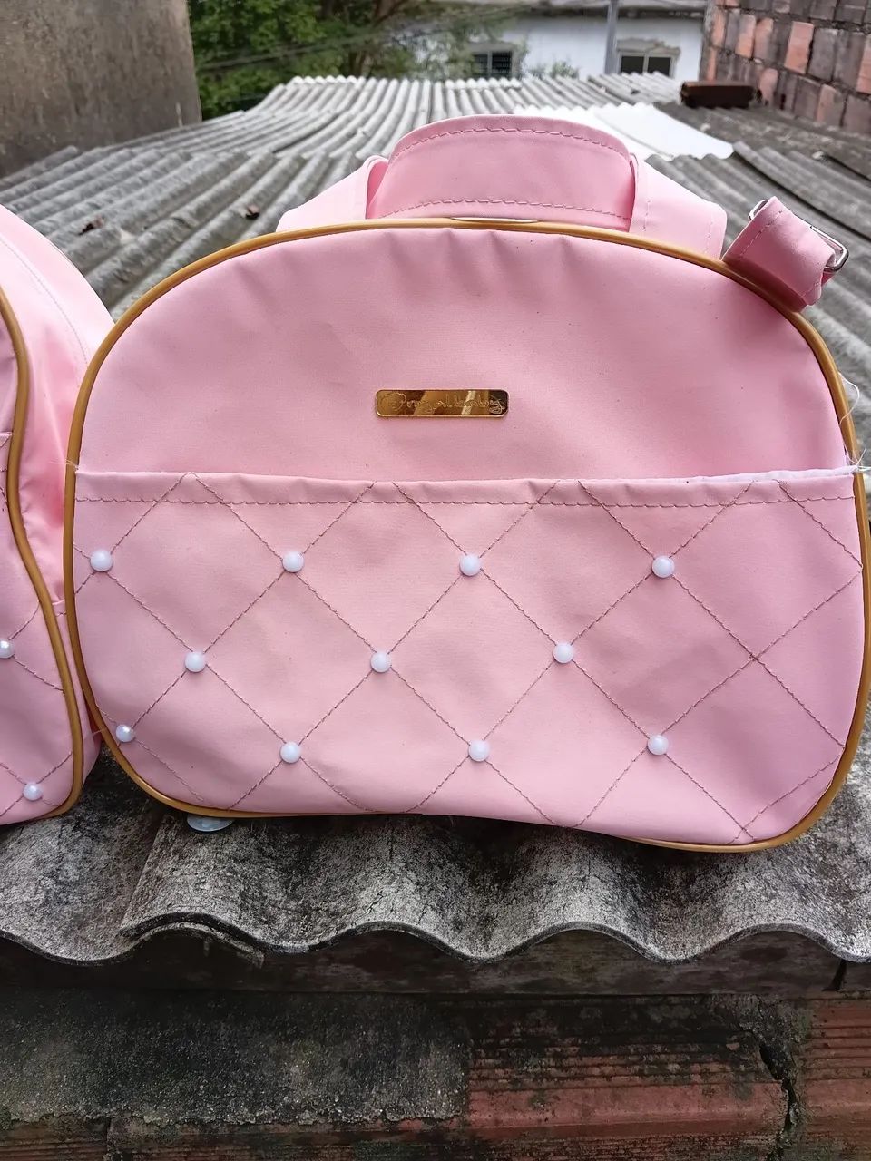 Kit Bolsa Mala Maternidade Rosa - Foto 4