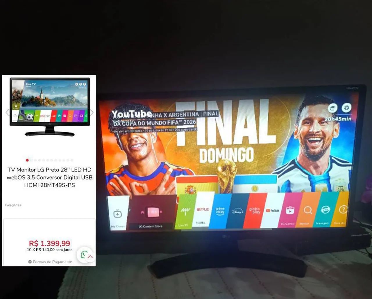 Smart Tv LG 28 Polegadas SEM DEFEITOS