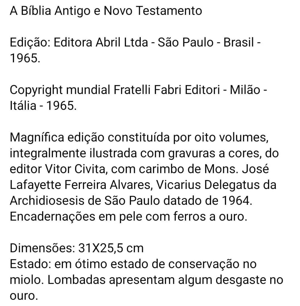 Coleção Bíblia sagrada 1964 abril.Toda ilustrada. - Foto 5