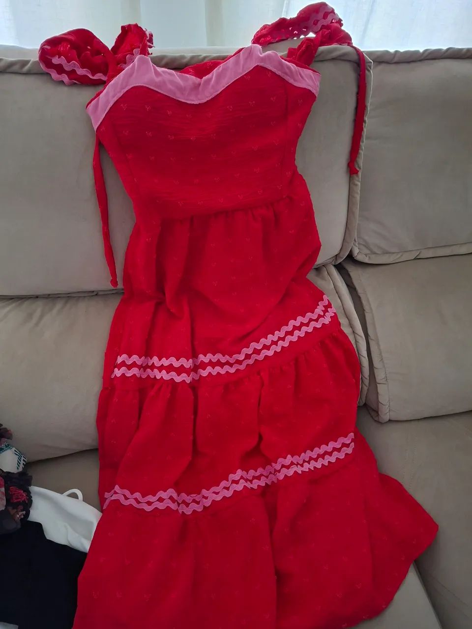Vestido longo vermelho 
