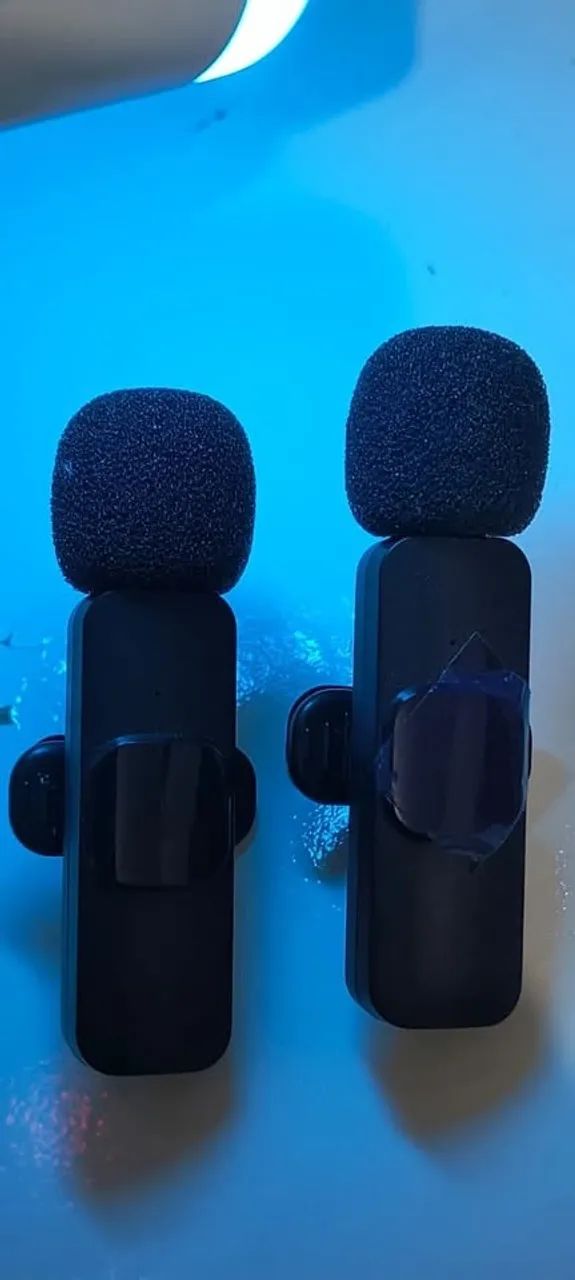 Microfone Lapela Sem Fio Duplo Para Celular Usb-c 2 Em 1