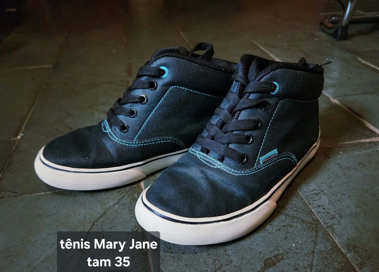 Tênis skate Mary Jane azul