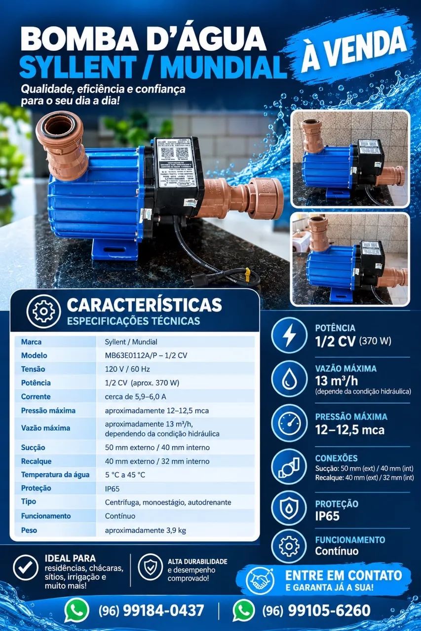 Vende-se bomba d?água 