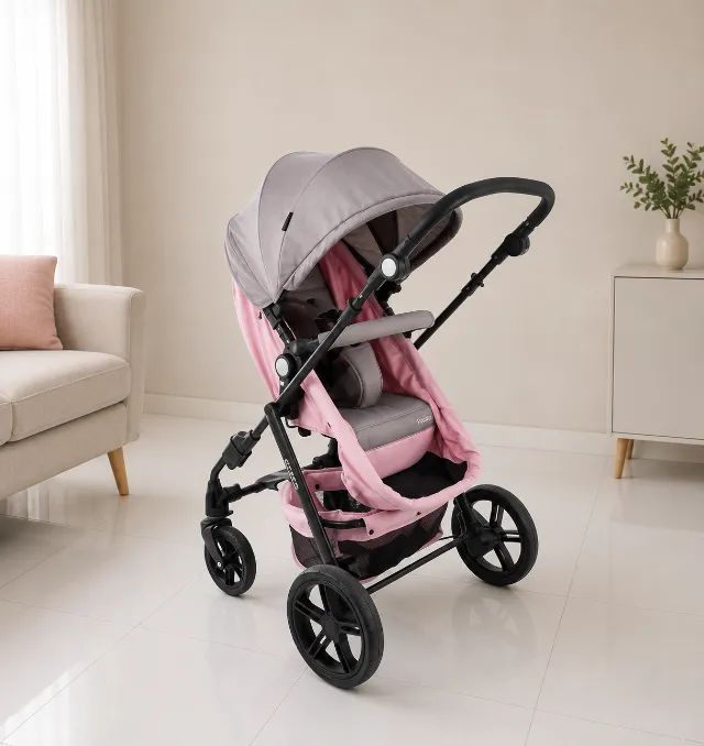 Carrinho de bebê rosa cosco  - Foto 2