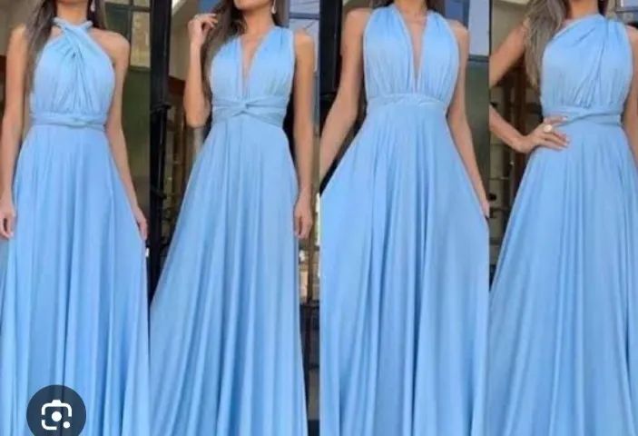 Vestido Longo Multiformas Azul Serenity - Foto 2