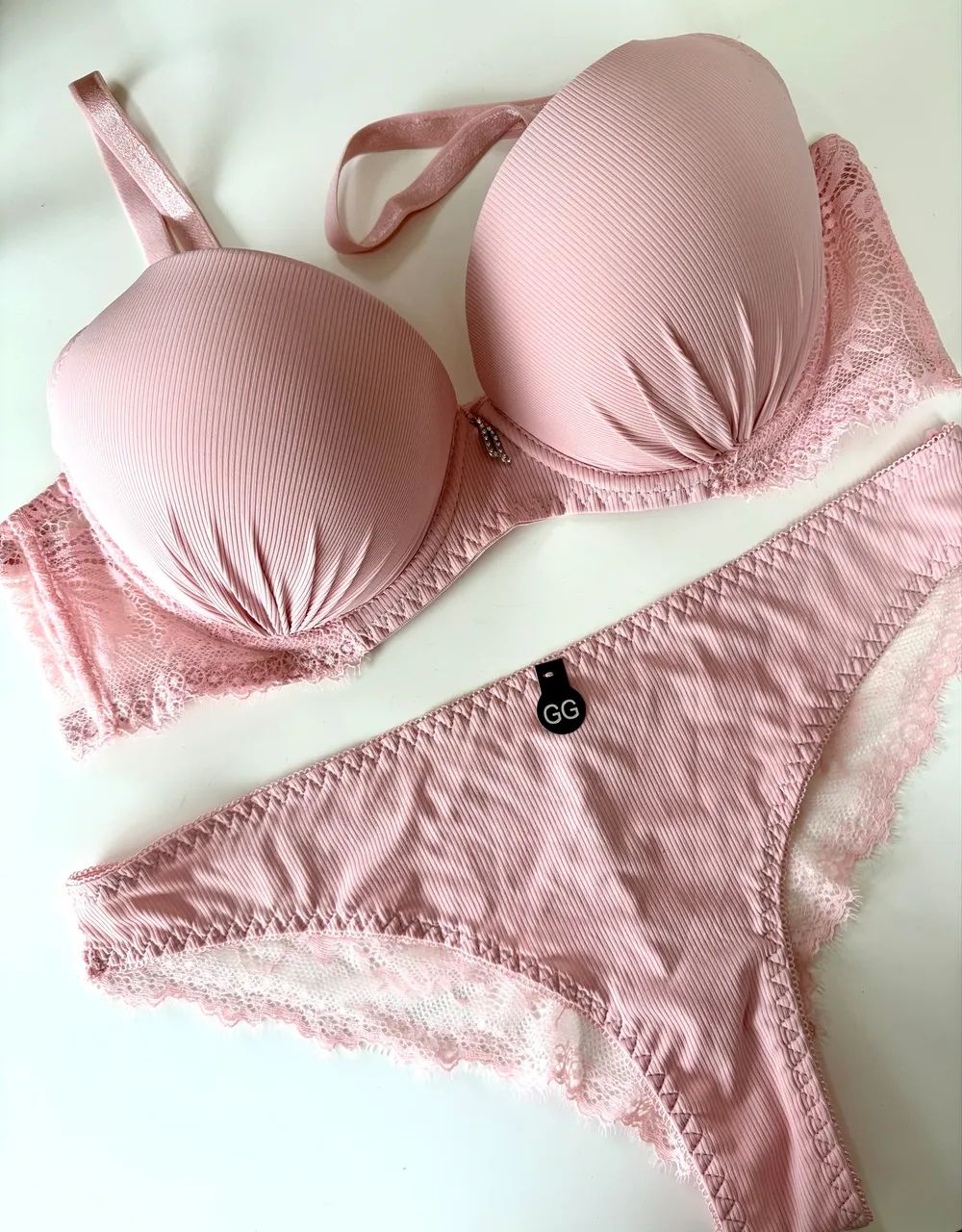 Conjunto Lingerie Rosa Bebê (GG)