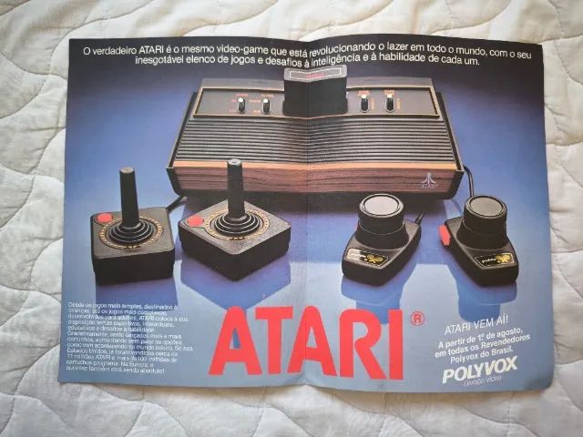 Panfleto Lançamento do Atari 2600 no Brasil 1983 - Polyvox - Foto 2