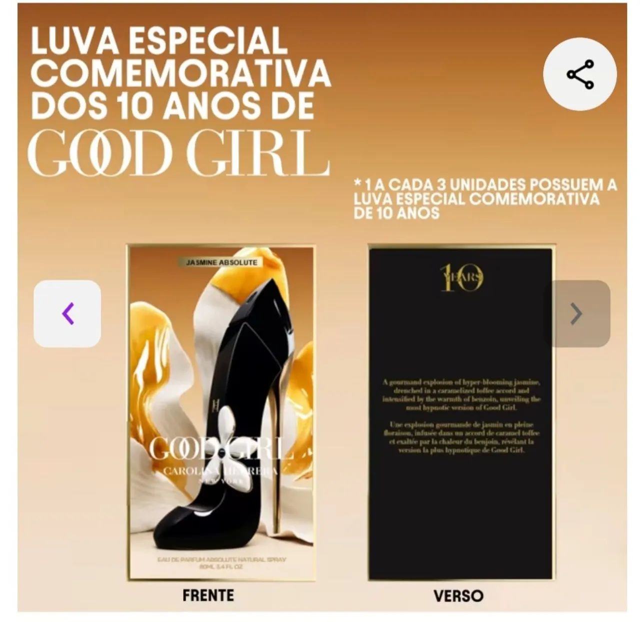 Perfume good girl jasmine absolute 50ml (lacrado) - Foto 3