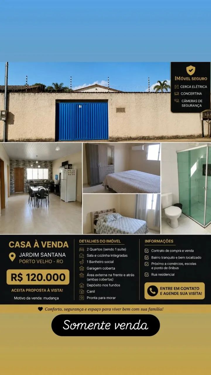 Linda casa com suíte | Segura e pronta para morar