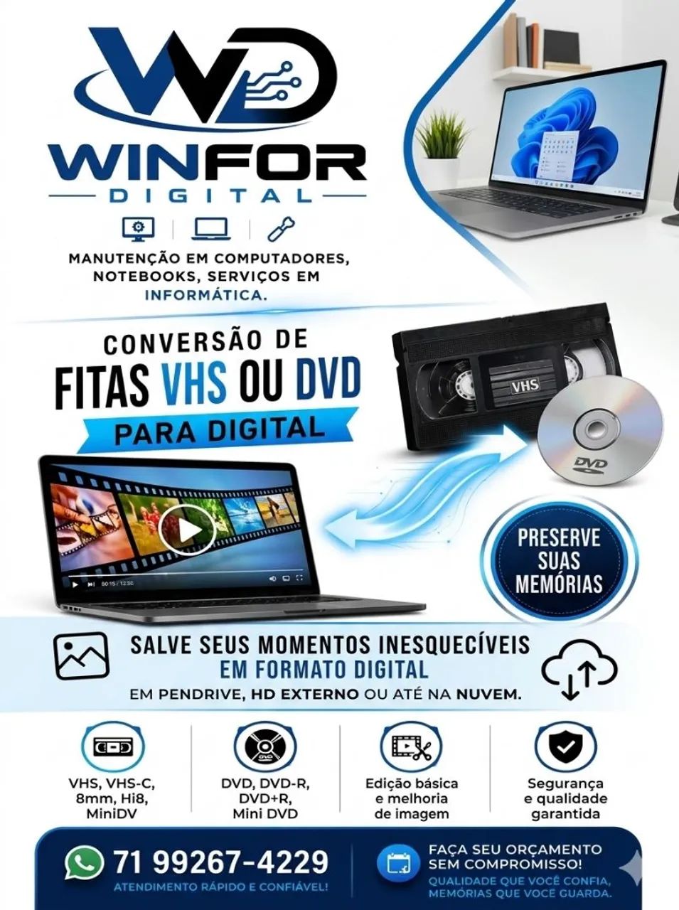 Conversão de Fitas VHS para Digital 