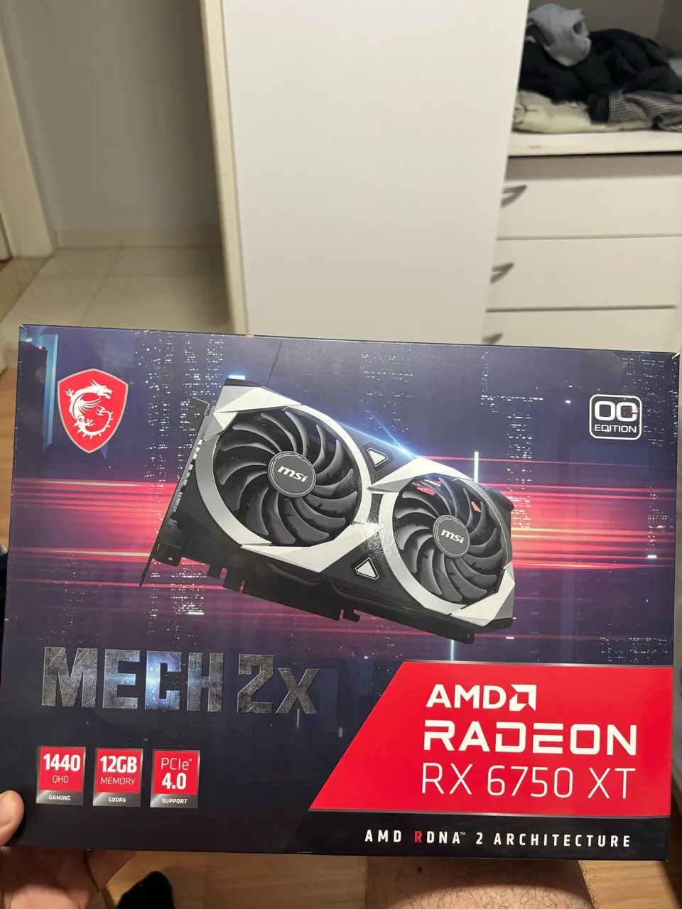 Placa de vídeo AMD Radeon RX6750XT 12GB MSI MECH